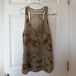 Wilfred 100% Silk Boho Y2K Scoop Tank